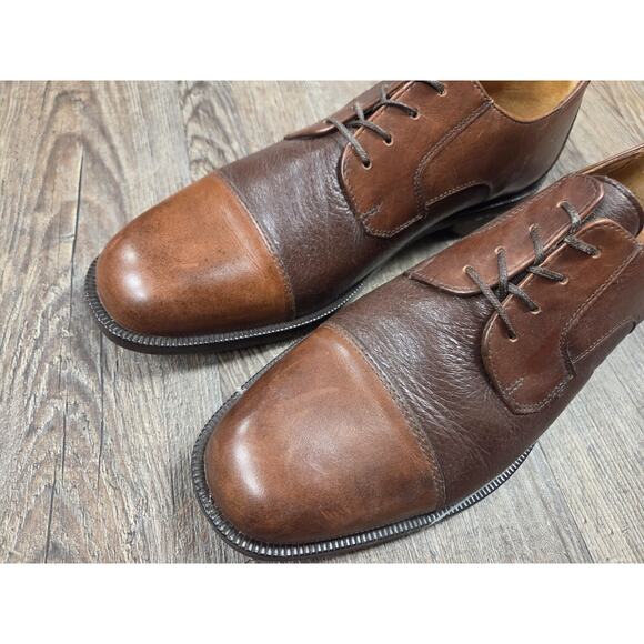 Bostonian Men's Brown Leather Cap Toe Oxfords Shoes #27849 Size 10H - Picture 2 of 9